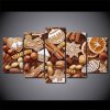 Bakery Fresh Baked Goods - Abstract 5 Panel Canvas Art Wall Decor