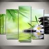 Bamboo Orchid - Nature 5 Panel Canvas Art Wall Decor