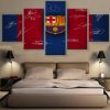 Barcelona Team Logo - Sport 5 Panel Canvas Art Wall Decor