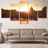 Baroque Style Religious Building - Nature 5 Panel Canvas Art Wall Decor