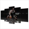 Basketball Star Brooklyn Player - Sport 5 Panel Canvas Art Wall Decor