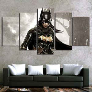 Batman Batgirl - Dc 5 Panel Canvas Art Wall Decor