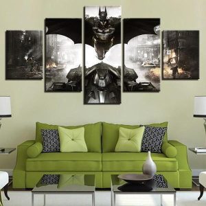 Batman Inspired Car - Dc 5 Panel Canvas Art Wall Decor