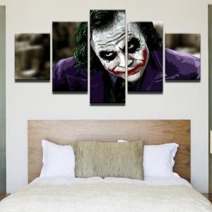 Batman Joker Heath Ledger DC - 5 Panel Canvas Art Wall Decor