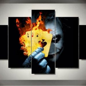 Batman Joker - Movie 5 Panel Canvas Art Wall Decor