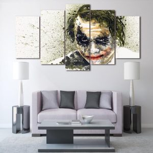 Batman The Dark Knight Joker 01 - Dc 5 Panel Canvas Art Wall Decor