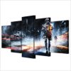 Battlefield 04 - Gaming 5 Panel Canvas Art Wall Decor