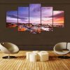 Bay Of Fires Tasmania Sunset View - Nature 5 Panel Canvas Art Wall Decor