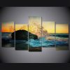 Beach Surf Reef - Nature 5 Panel Canvas Art Wall Decor