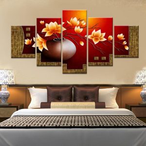 Beautiful Flowers - Nature 5 Panel Canvas Art Wall Decor