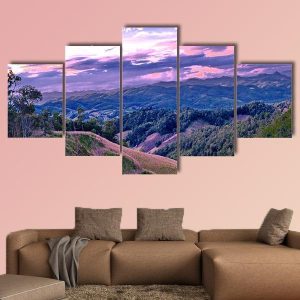 Beautiful High Mountains View In Thailand - Nature 5 Panel Canvas Art Wall Decor