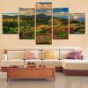 Beautiful Scenery Of A Mountain And A Villa - Nature 5 Panel Canvas Art Wall Decor