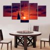 Beautiful Sunset Art - Nature 5 Panel Canvas Art Wall Decor