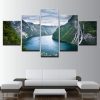 Beauty Is The Fjords In Spring - Nature 5 Panel Canvas Art Wall Decor