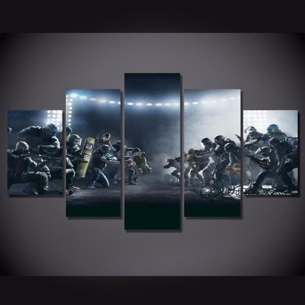 Before The Battle Tom Clancy’s Rainbow Six Siege Gaming - 5 Panel Canvas Art Wall Decor