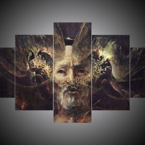 Behemoth #1 - Abstract 5 Panel Canvas Art Wall Decor