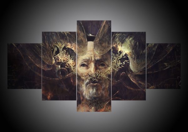 Behemoth #1 - Abstract 5 Panel Canvas Art Wall Decor