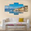 Bellagio Small Village On Lake Como - Nature 5 Panel Canvas Art Wall Decor