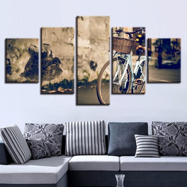 Bike 1 - Automative 5 Panel Canvas Art Wall Decor