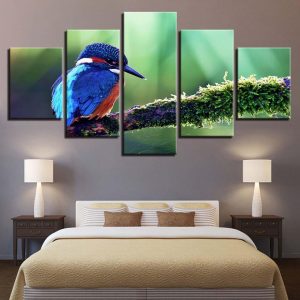 Bird 11 - Animal 5 Panel Canvas Art Wall Decor