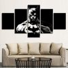 Black And White Batman Inspired - Dc 5 Panel Canvas Art Wall Decor