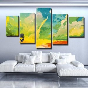 Blast Off - Abstract 5 Panel Canvas Art Wall Decor