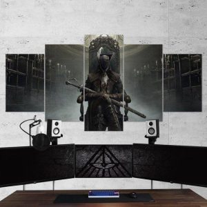 Bloodborne 1 - Gaming 5 Panel Canvas Art Wall Decor