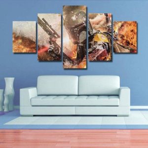 Boba Fett 2 - Movie 5 Panel Canvas Art Wall Decor