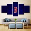 Boston Red Sox Blue Background - Sport 5 Panel Canvas Art Wall Decor