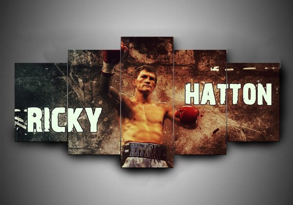 Boxing - Ricky Hatton - Sport 5 Panel Canvas Art Wall Decor