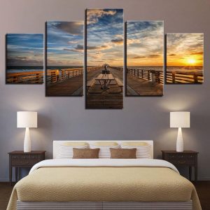 Bridge 1 - Nature 5 Panel Canvas Art Wall Decor