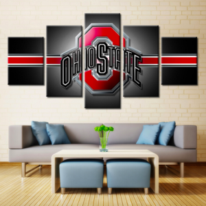 Buckeyes Of Ohio State Sport - 5 Panel Canvas Art Wall Decor