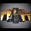 Buddha Buddhism - Religion 5 Panel Canvas Art Wall Decor