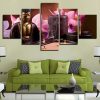 Buddha Flower 2 - Religion 5 Panel Canvas Art Wall Decor