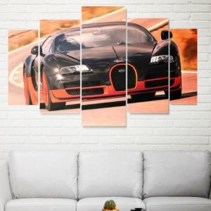 Bugati 2 - Automative 5 Panel Canvas Art Wall Decor