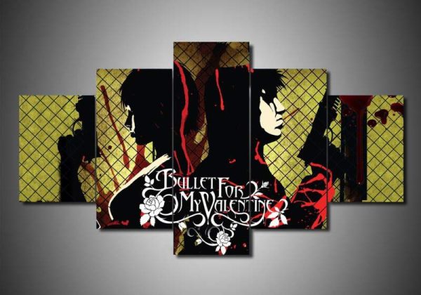 Bullet For My Valentine 2 - Music 5 Panel Canvas Art Wall Decor