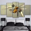 Bumblebee - Abstract Animal 5 Panel Canvas Art Wall Decor