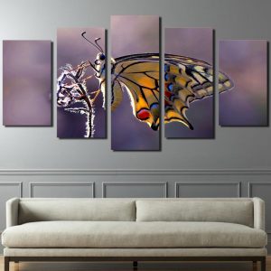 Butterfly 3 - Animal 5 Panel Canvas Art Wall Decor