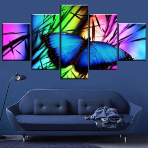 Butterfly 35 - Animal 5 Panel Canvas Art Wall Decor