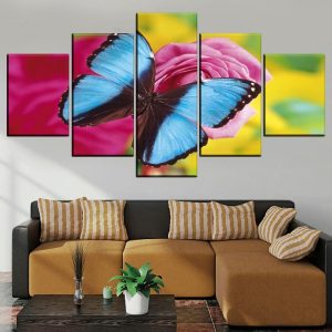 Butterfly 39 - Animal 5 Panel Canvas Art Wall Decor