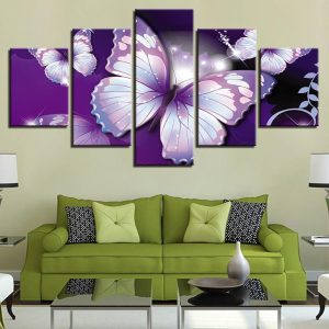 Butterfly 6 - Animal 5 Panel Canvas Art Wall Decor