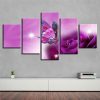 Butterfly Flower 11 - Nature 5 Panel Canvas Art Wall Decor