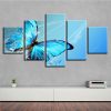 Butterfly Flower 12 - Nature 5 Panel Canvas Art Wall Decor