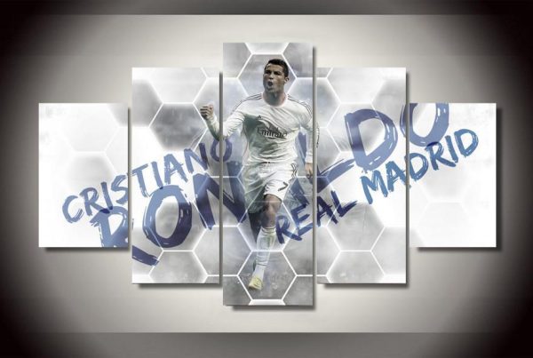 C Ronaldo - Famous Person 5 Panel Canvas Art Wall Decor