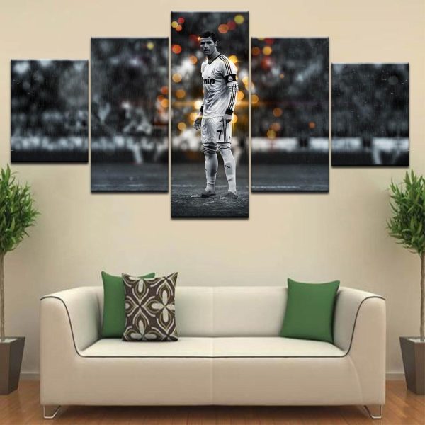 CR7 Cristiano Ronaldo Fabric Sport - 5 Panel Canvas Art Wall Decor