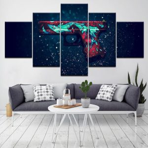 CS GO Pistol Gaming - 5 Panel Canvas Art Wall Decor