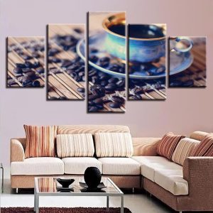 Caf?? 2 - Nature 5 Panel Canvas Art Wall Decor