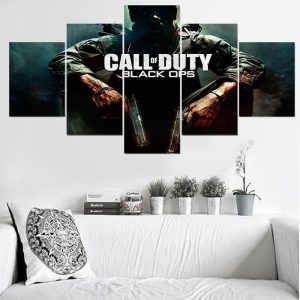 Call Of Duty Black Ops Poster Gaming - 5 Panel Canvas Art Wall Decor