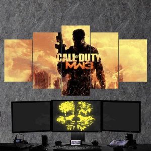 Call Of Duty Modern Warfare 01 - Gaming 5 Panel Canvas Art Wall Decor