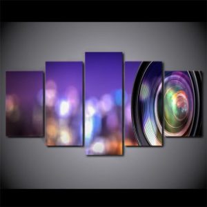 Camera Lens - Music 5 Panel Canvas Art Wall Decor